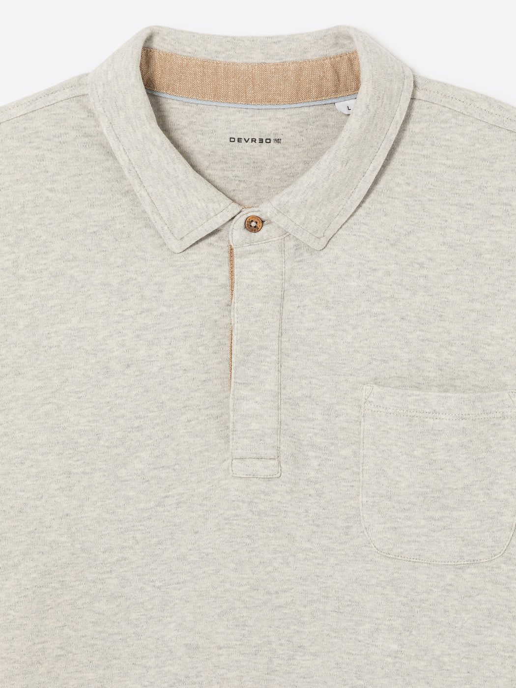 Polo manches longues chiné en coton - DEVRED 1902