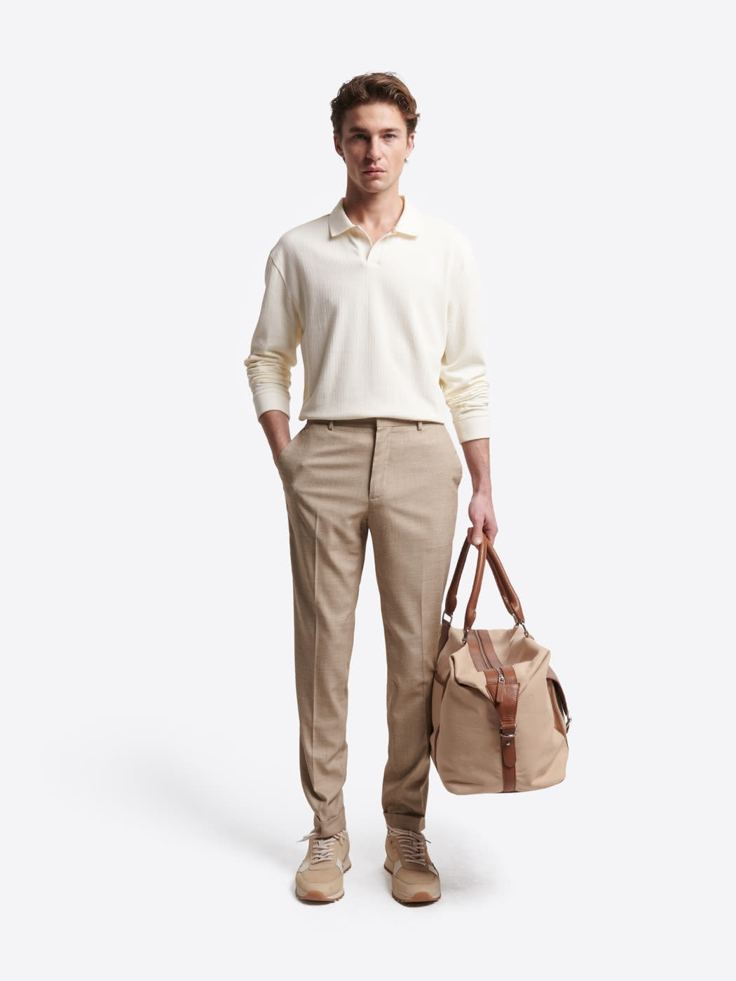 Polo manches longues en coton - DEVRED 1902