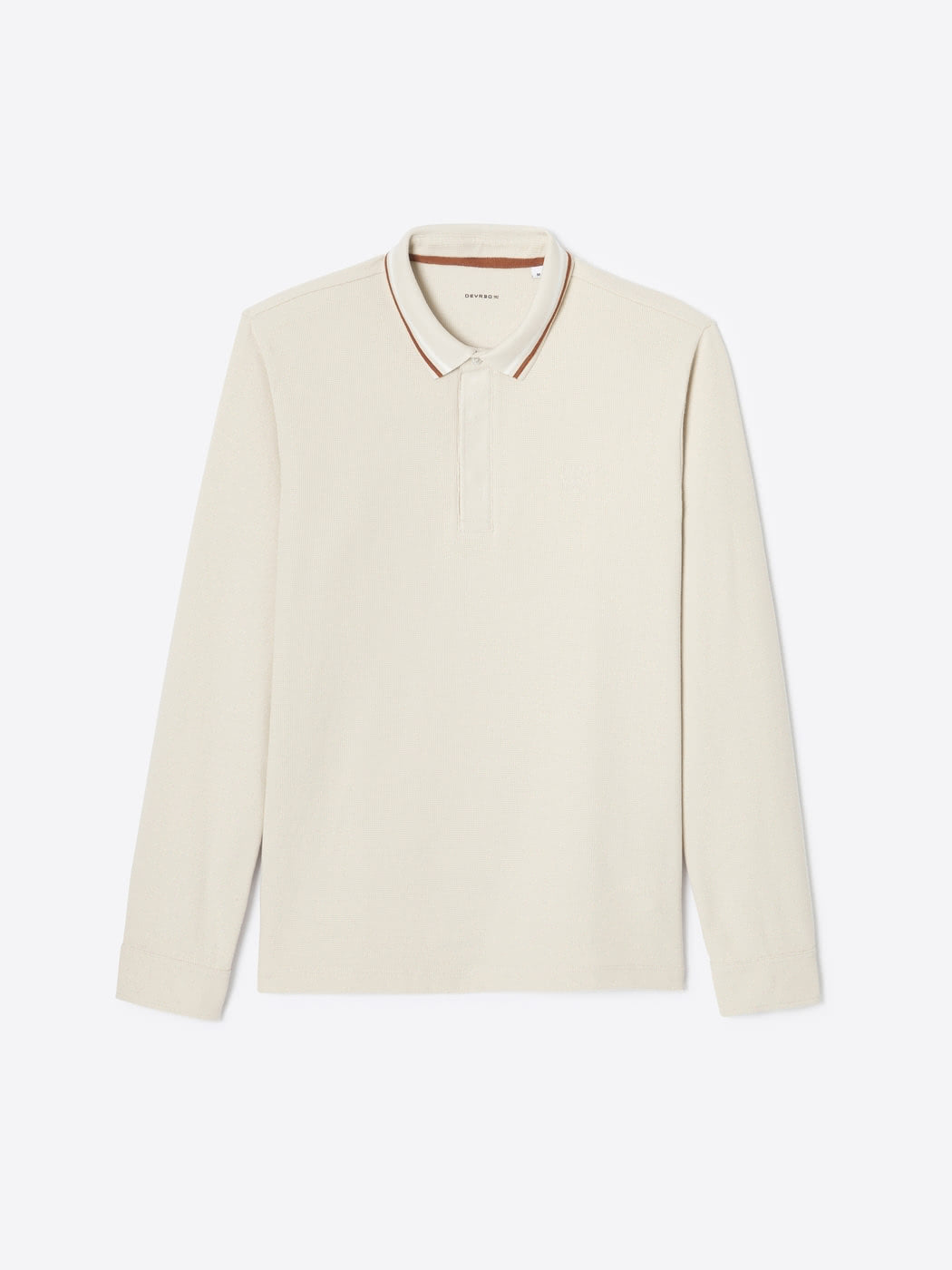 Polo manches longues en coton gaufré - DEVRED 1902