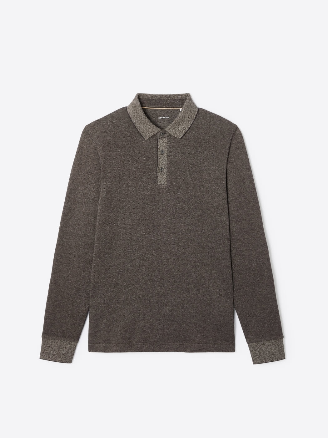 Polo manches longues chiné en coton - DEVRED 1902