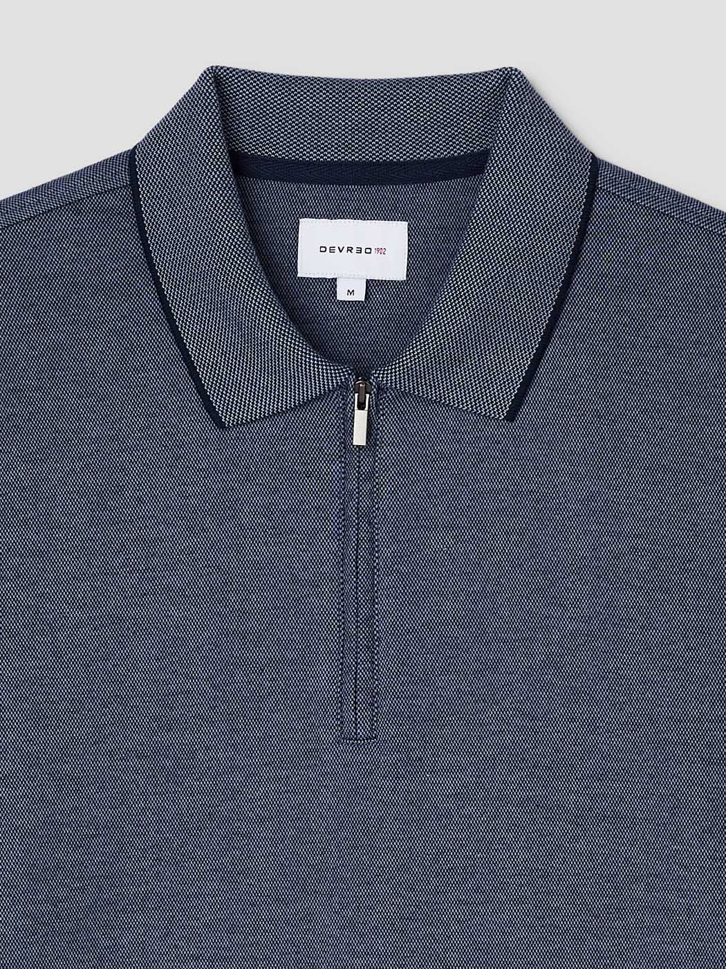 Polo zippé en coton - DEVRED 1902
