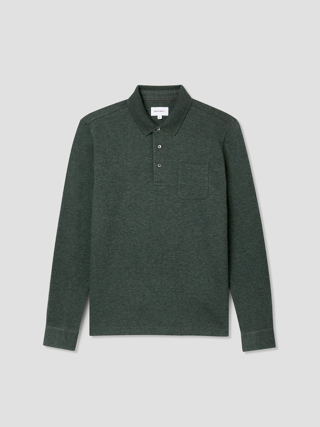 Polo manches longues chiné col boutonné - DEVRED 1902