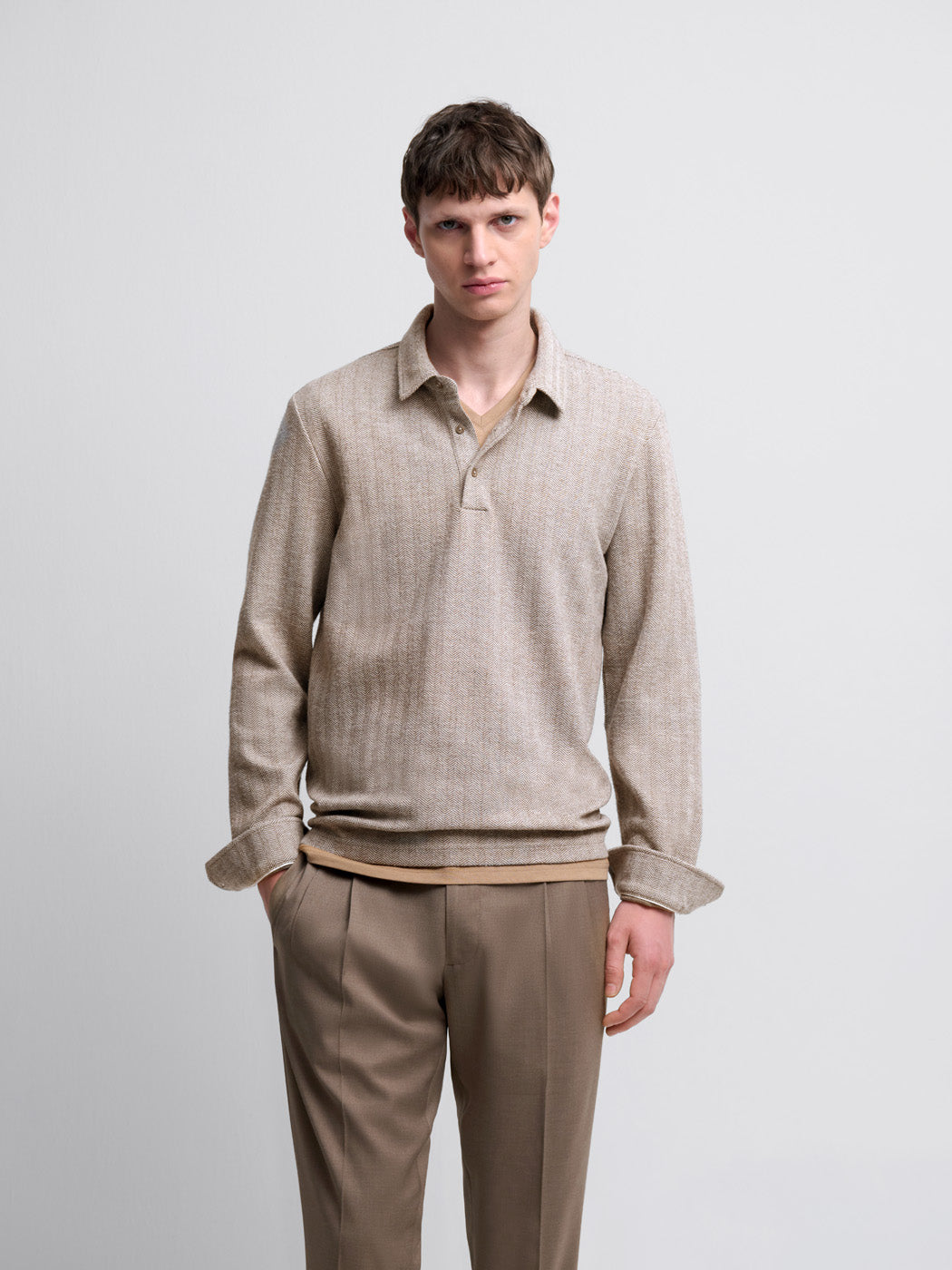 Polo manches longues col boutonné - DEVRED 1902
