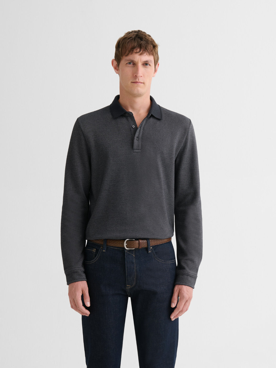 Polo manches longues col polo boutonné - DEVRED 1902