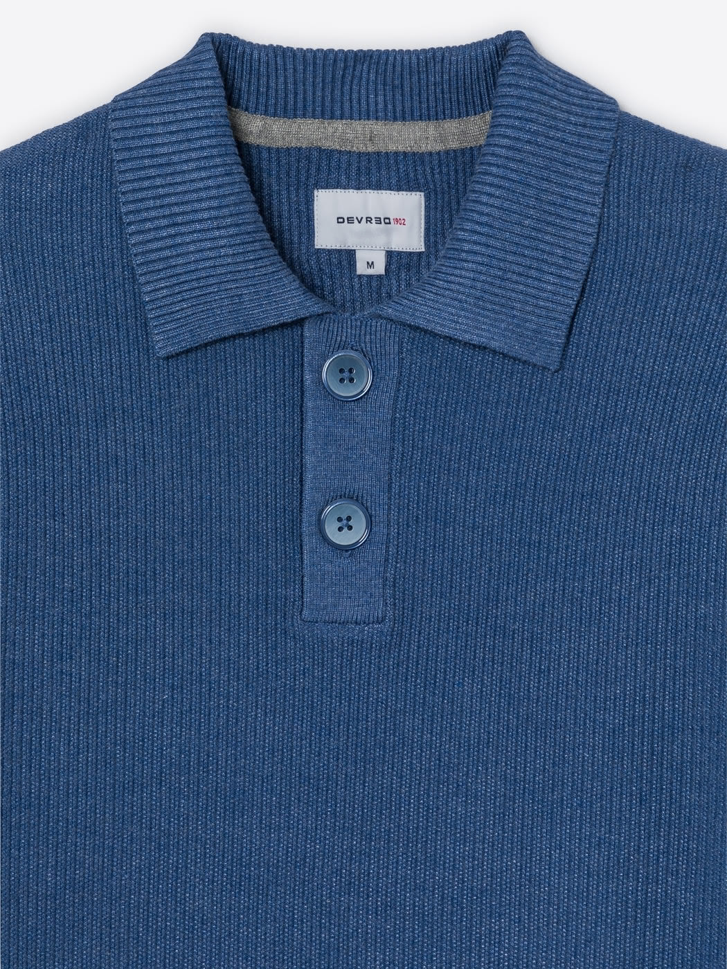 Pull polo col boutonné viscose certifiée - DEVRED 1902