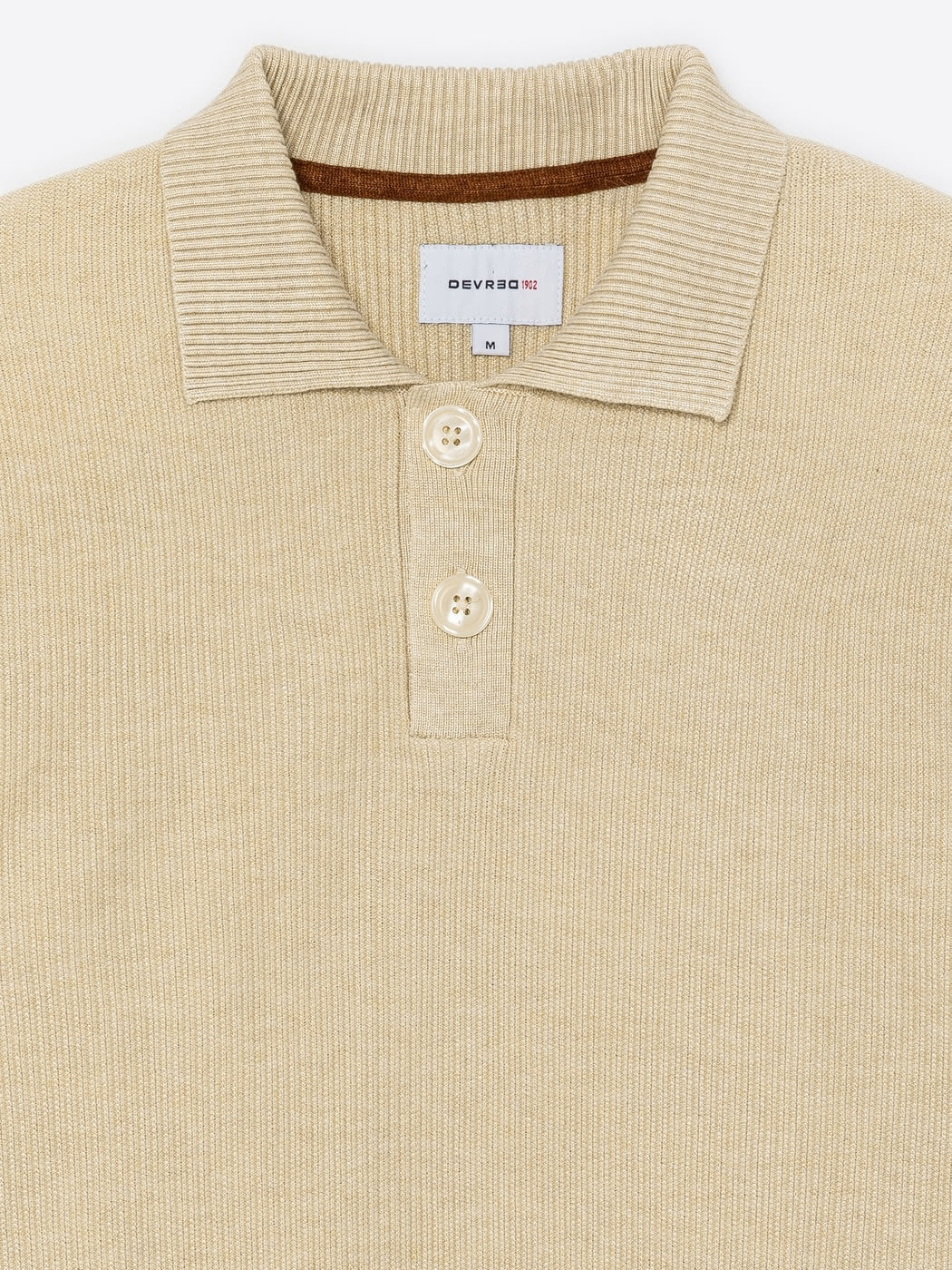 Pull polo col boutonné viscose certifiée - DEVRED 1902