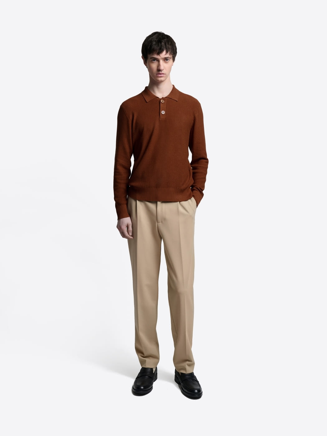 Pull polo col boutonné viscose certifiée - DEVRED 1902
