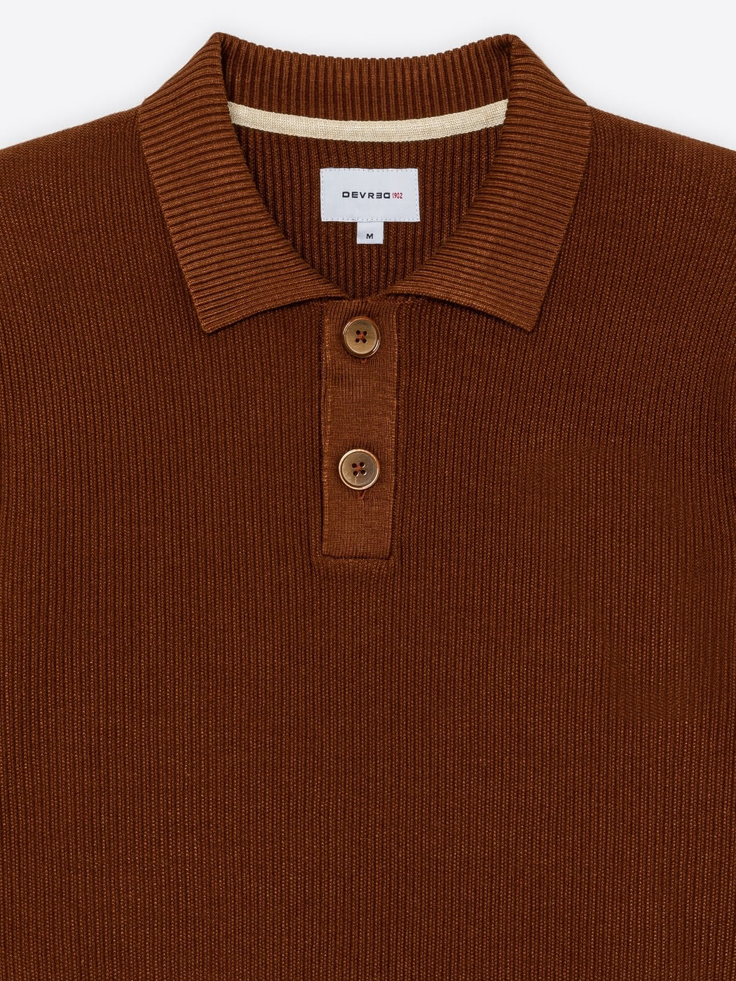 Pull polo col boutonné viscose certifiée - DEVRED 1902