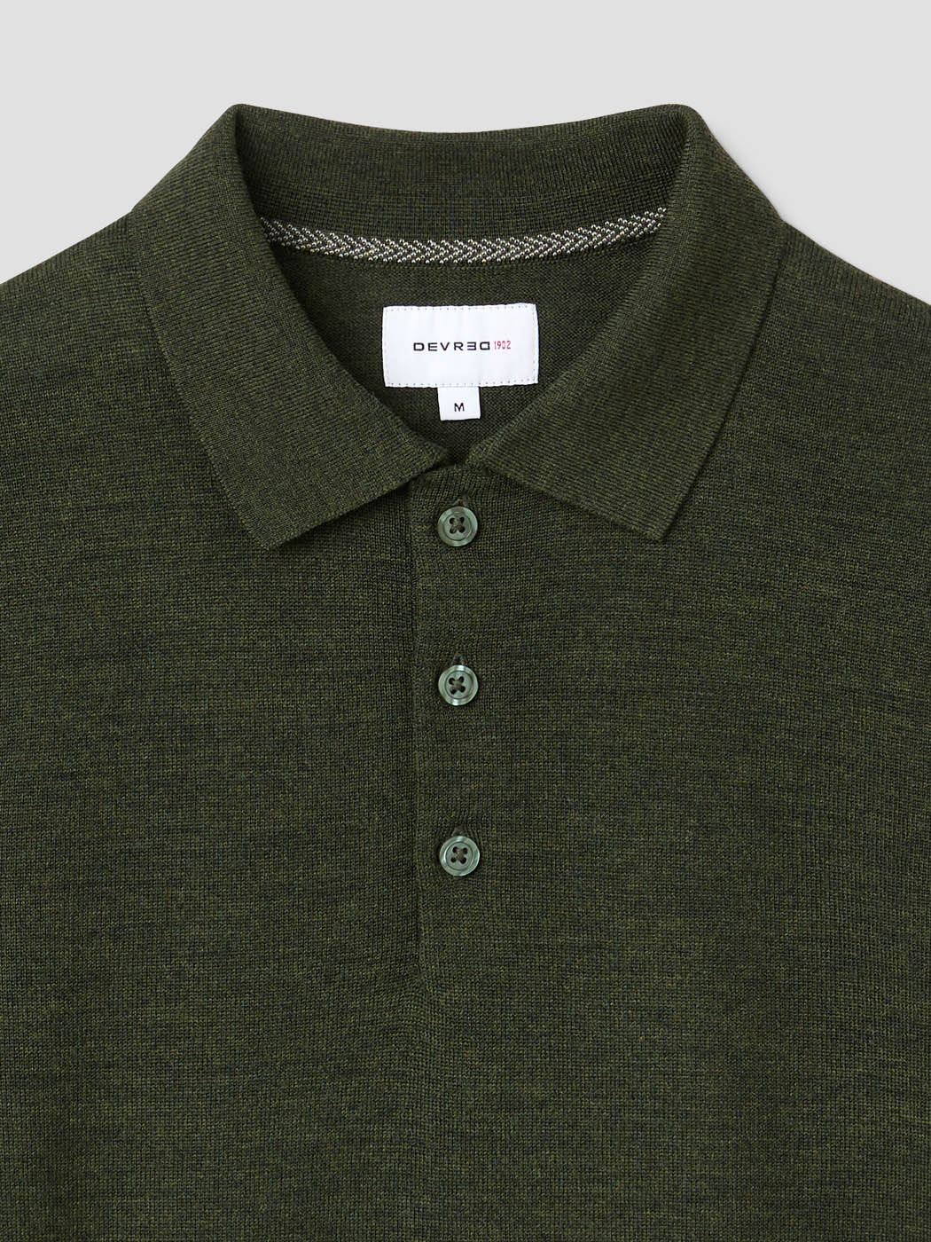 Polo boutonné en laine Mérinos - DEVRED 1902