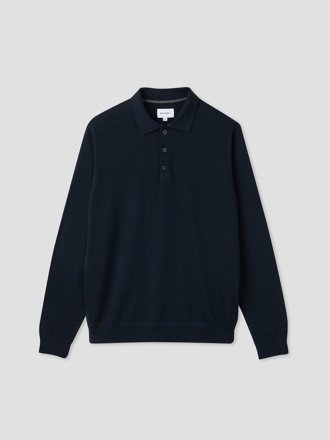 Pull col polo boutonné en laine Mérinos - DEVRED 1902
