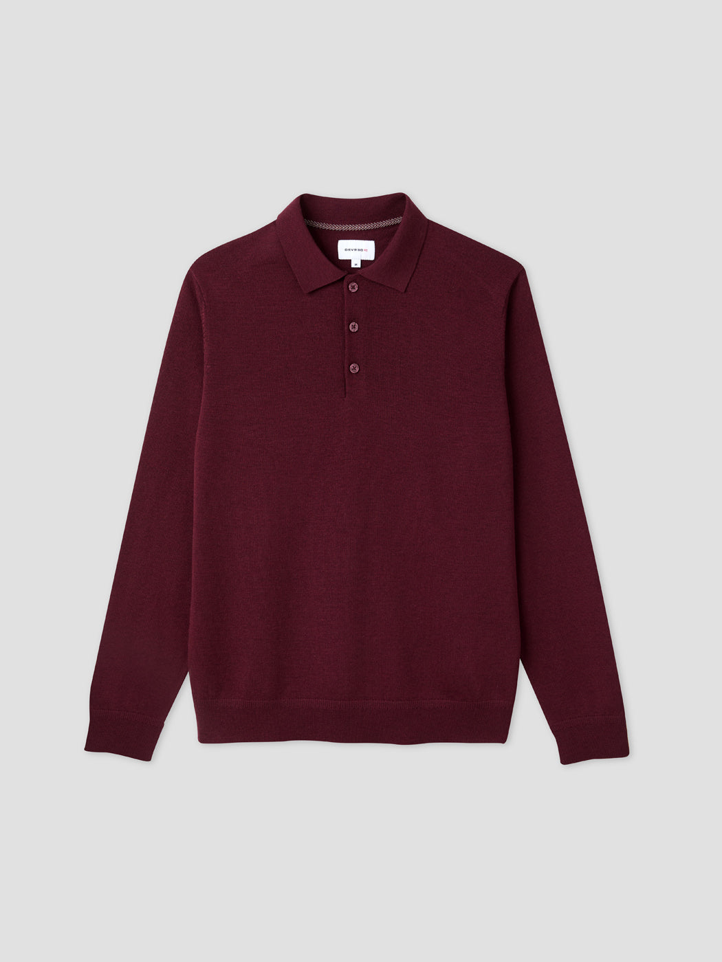 Polo boutonné en laine Mérinos - DEVRED 1902