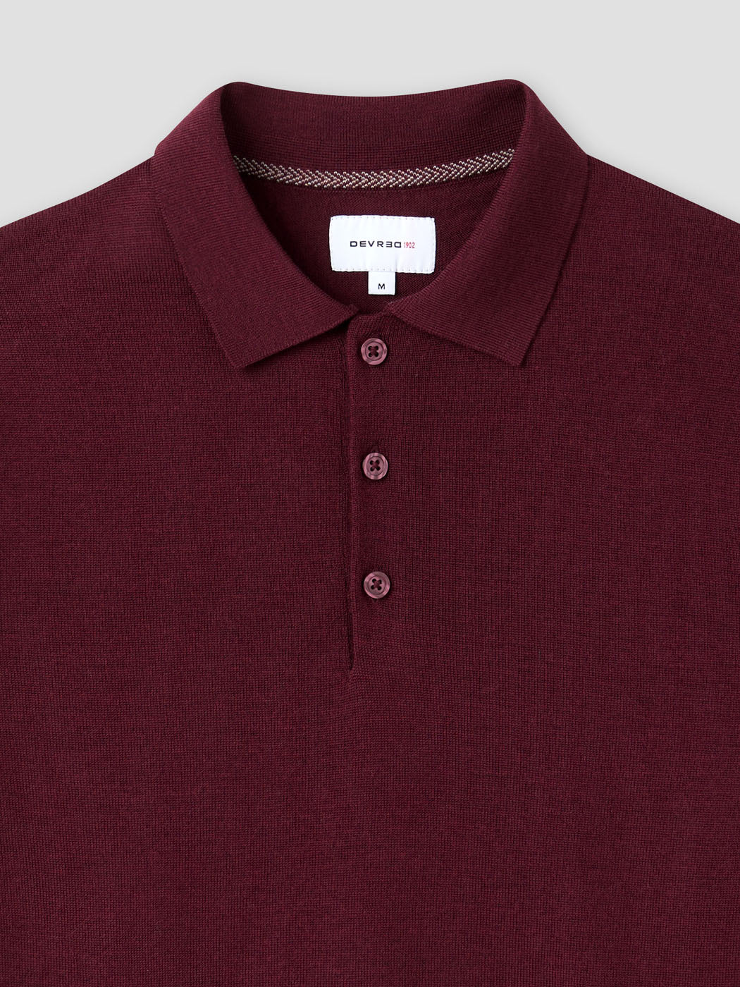 Polo boutonné en laine Mérinos - DEVRED 1902
