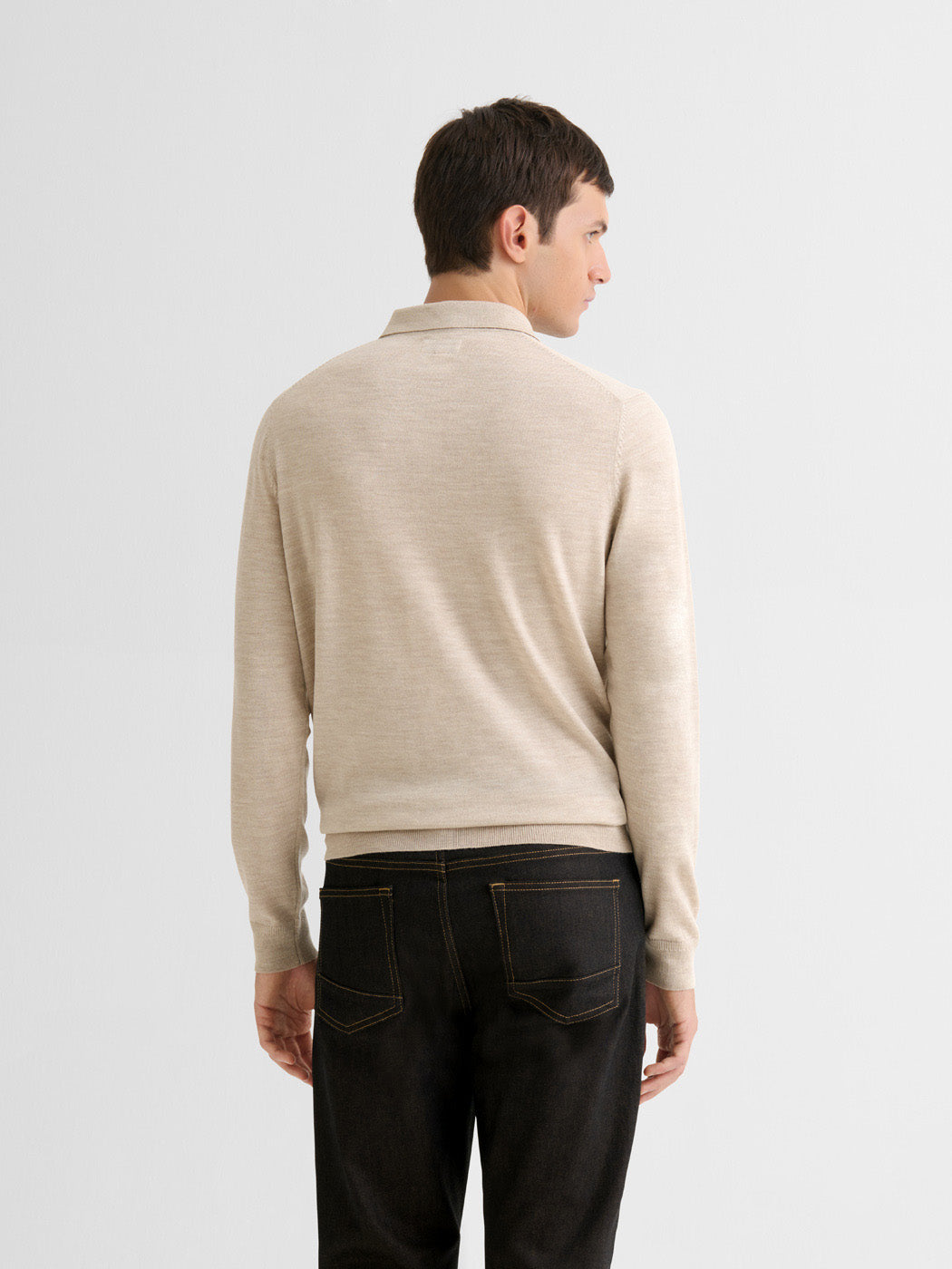 Polo boutonné en laine Mérinos - DEVRED 1902