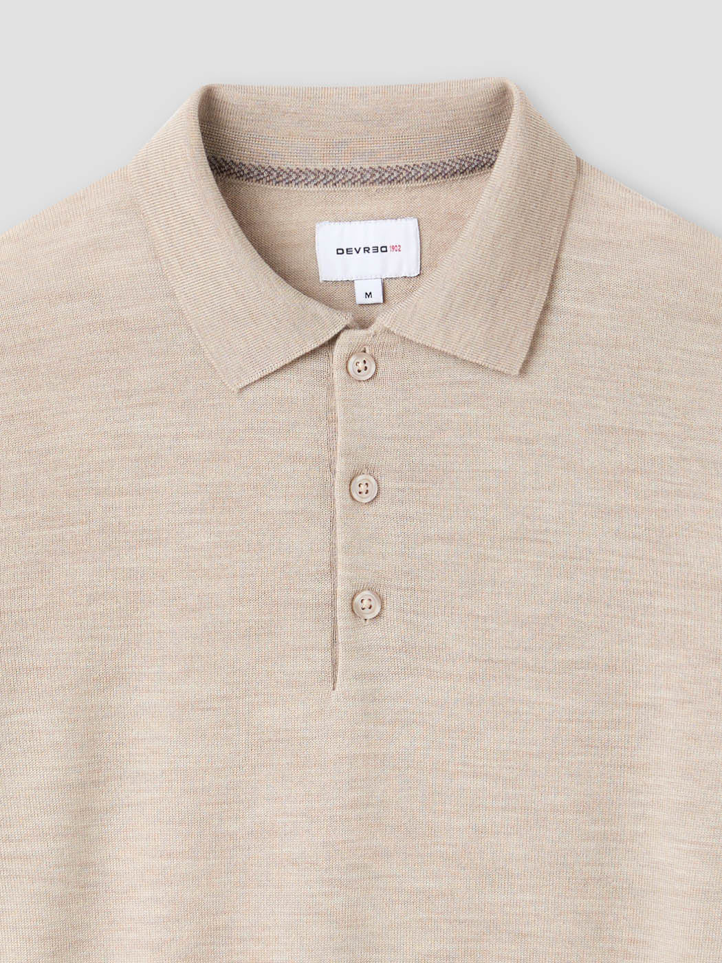 Polo boutonné en laine Mérinos - DEVRED 1902