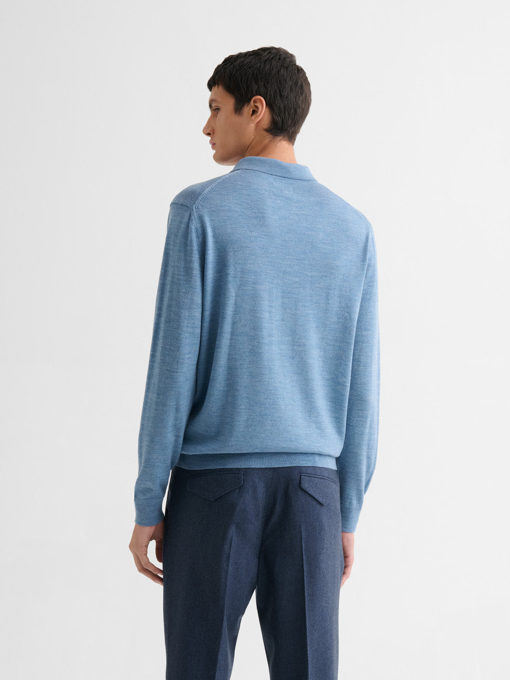 Polo boutonné en laine Mérinos - DEVRED 1902