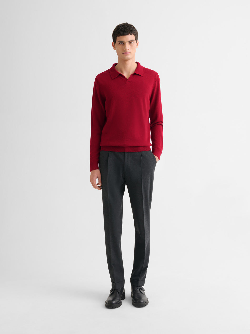 Pull col ouvert en laine et cachemire - DEVRED 1902
