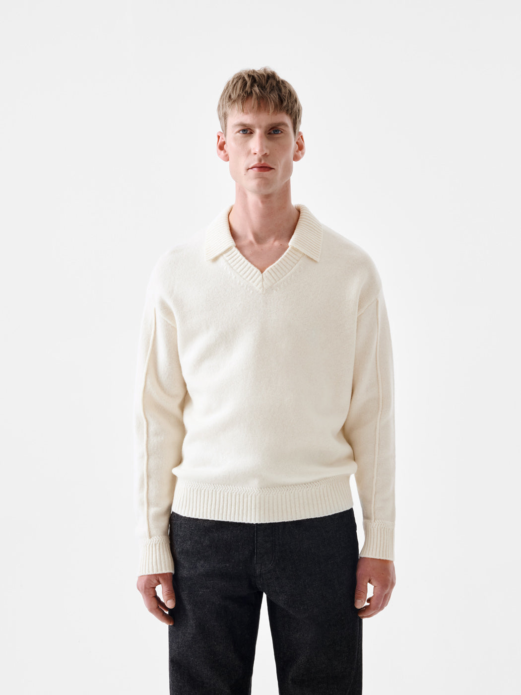 Pull double col polo ouvert - L'atelier - DEVRED 1902