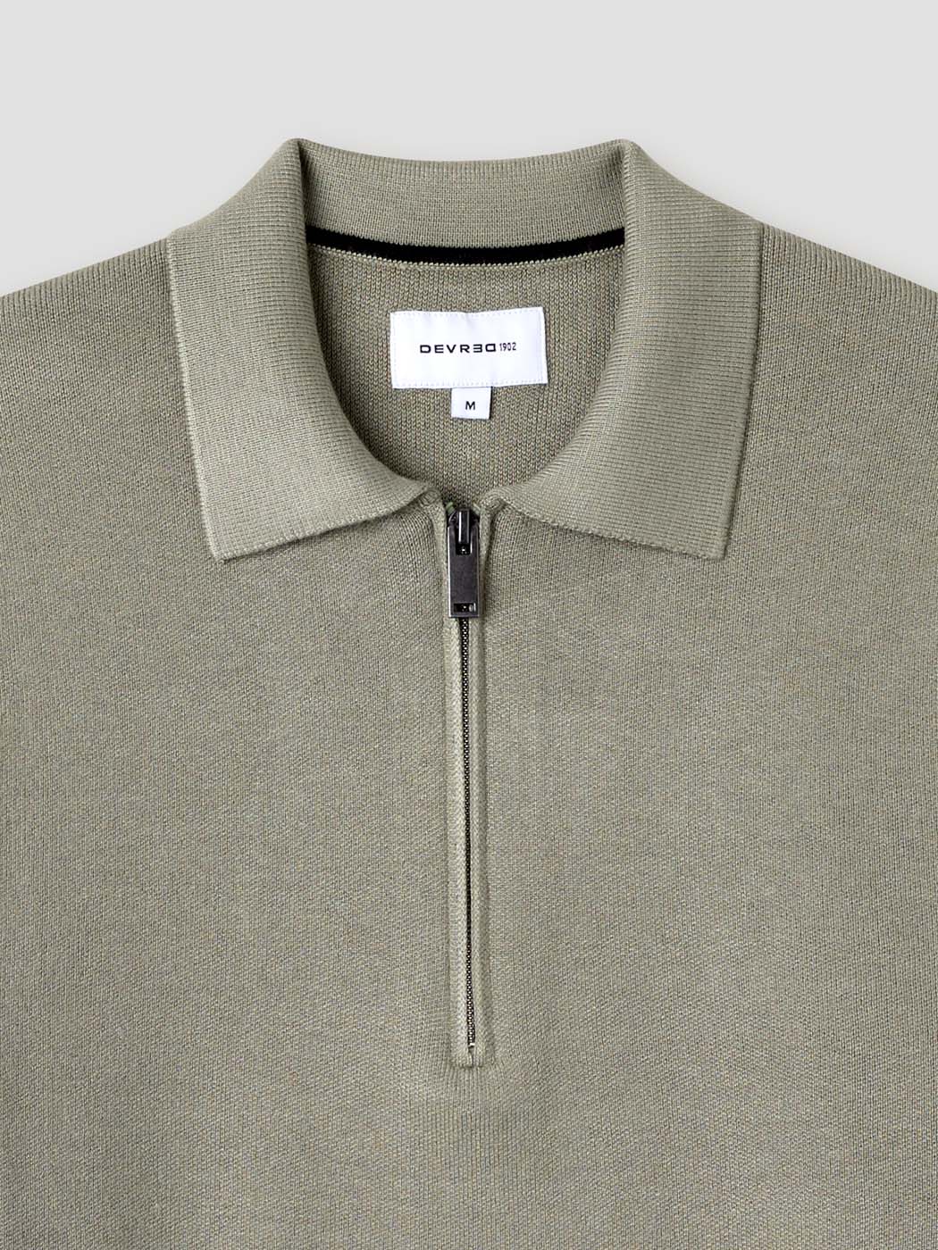 Pull col polo zippé en viscose certifiée - DEVRED 1902