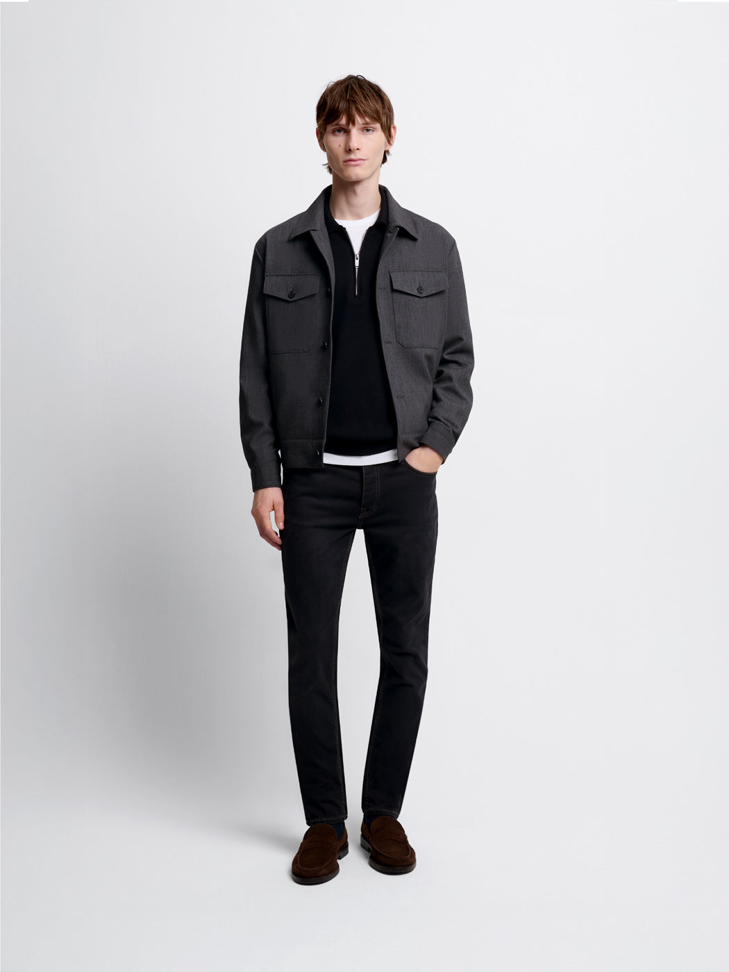 Pull col polo zippé en viscose certifiée - DEVRED 1902