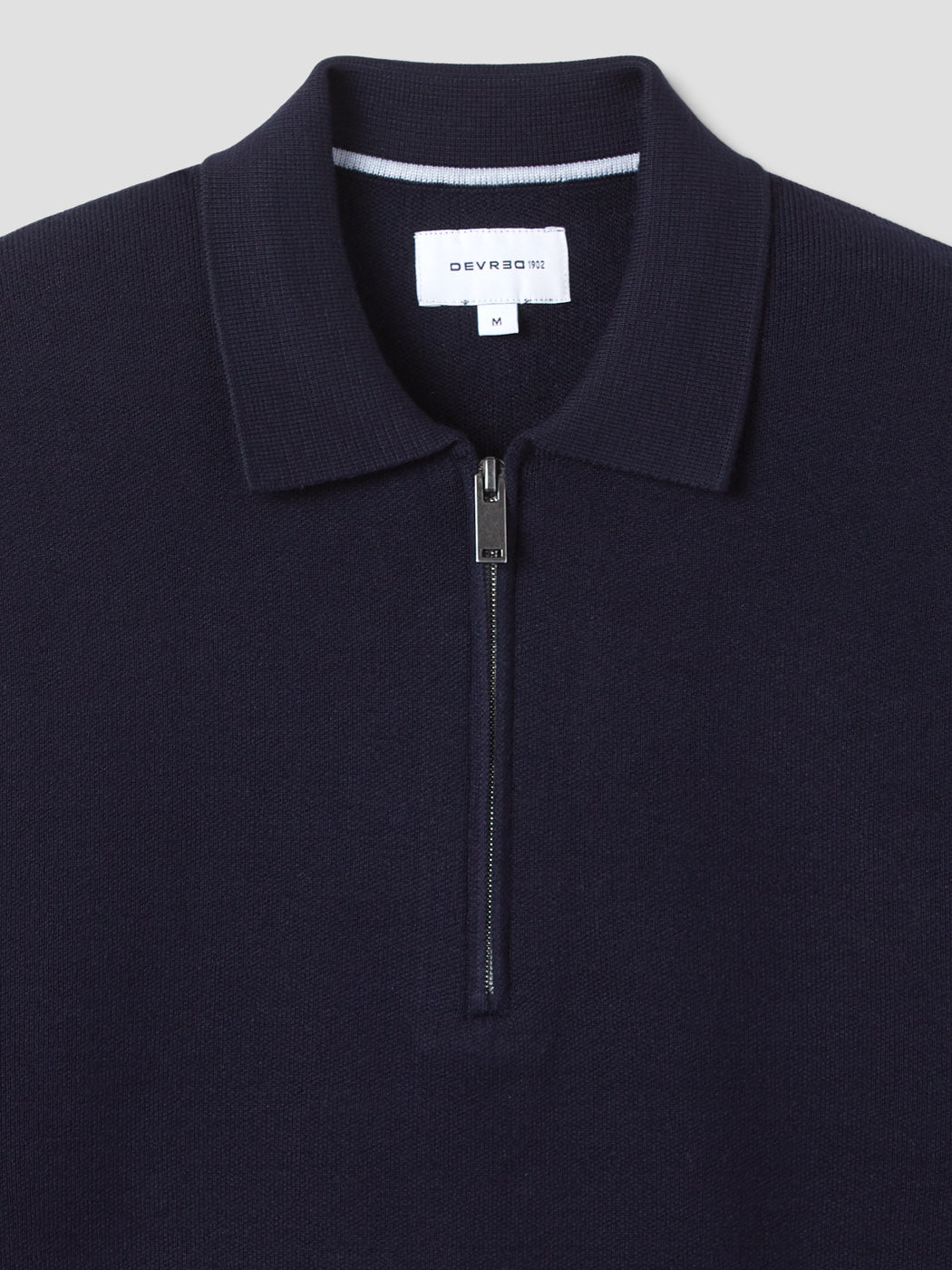 Pull col polo zippé en viscose certifiée - DEVRED 1902