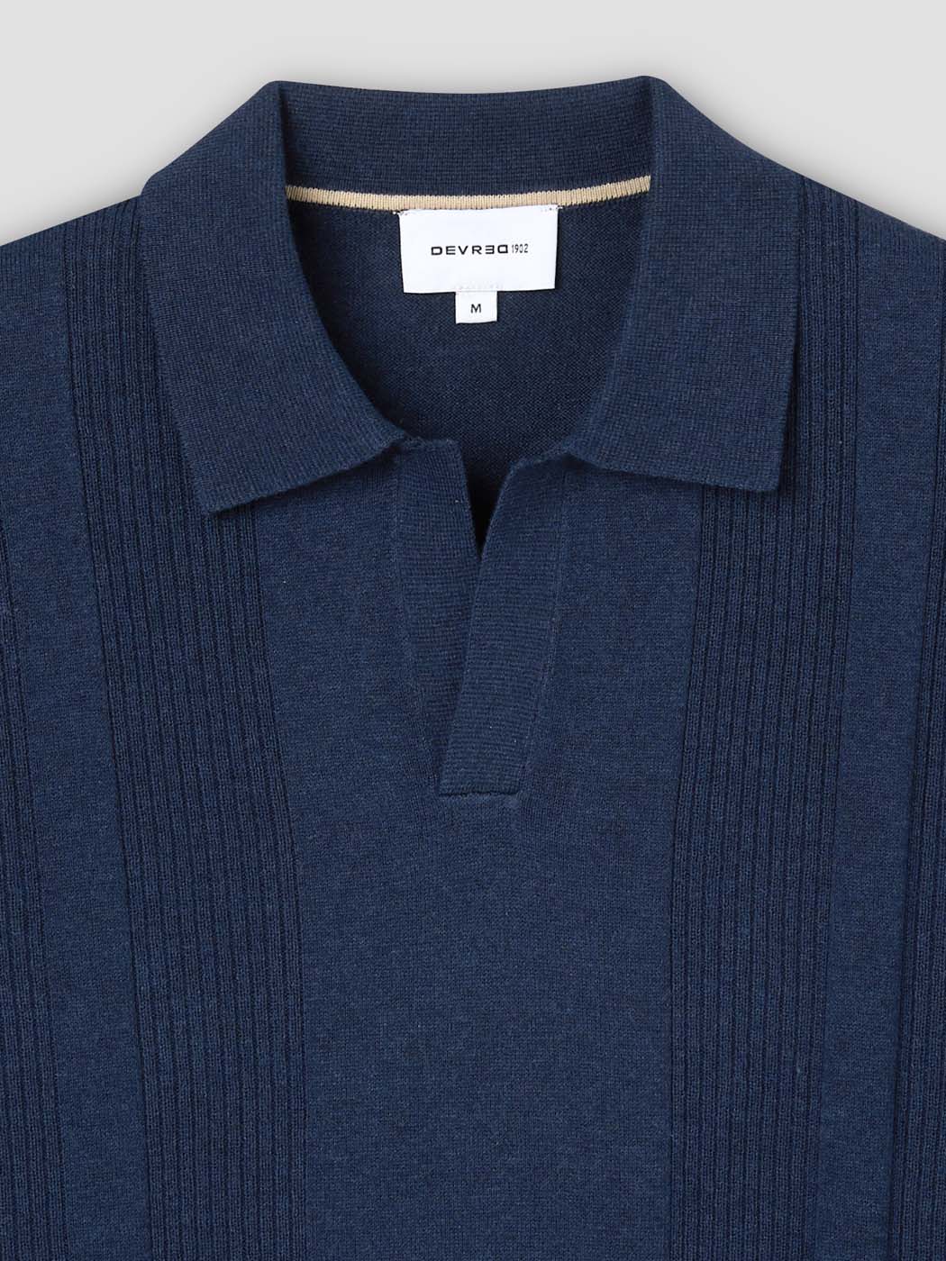 Polo maille col ouvert en jersey - DEVRED 1902