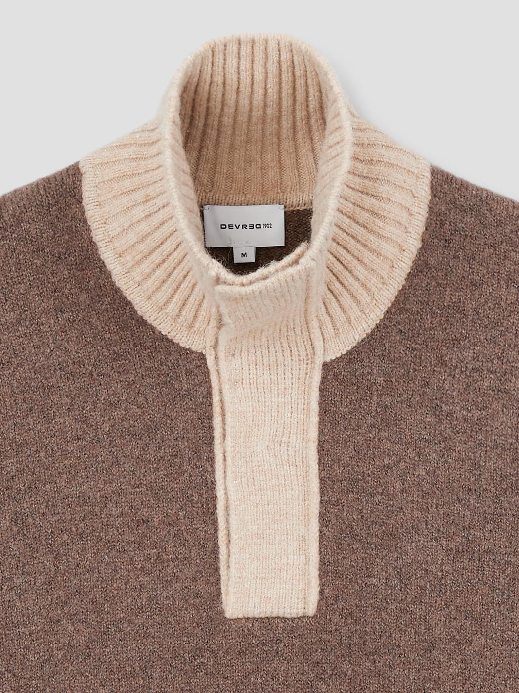 Pull col ouvert bicolore - DEVRED 1902