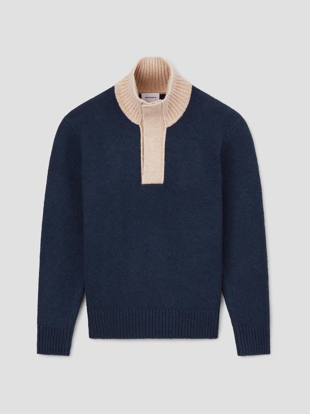 Pull col ouvert bicolore - DEVRED 1902
