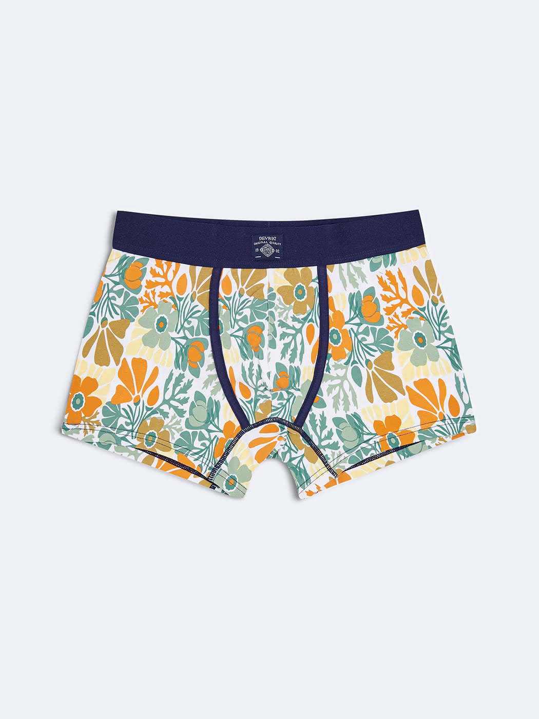 Boxer stretch en coton bio fleuri - DEVRED 1902