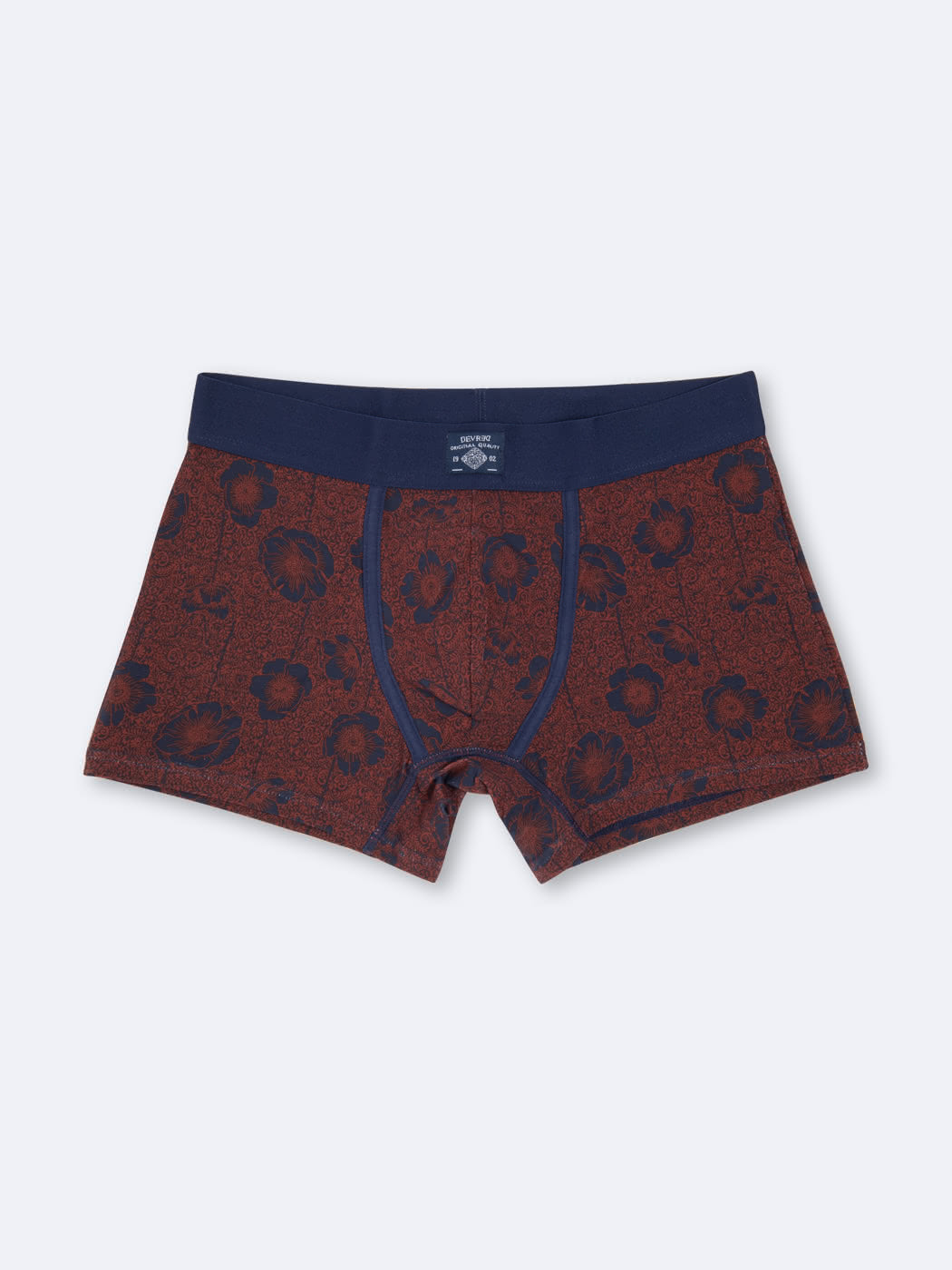 Boxer fleuri en coton élasthanne - DEVRED 1902