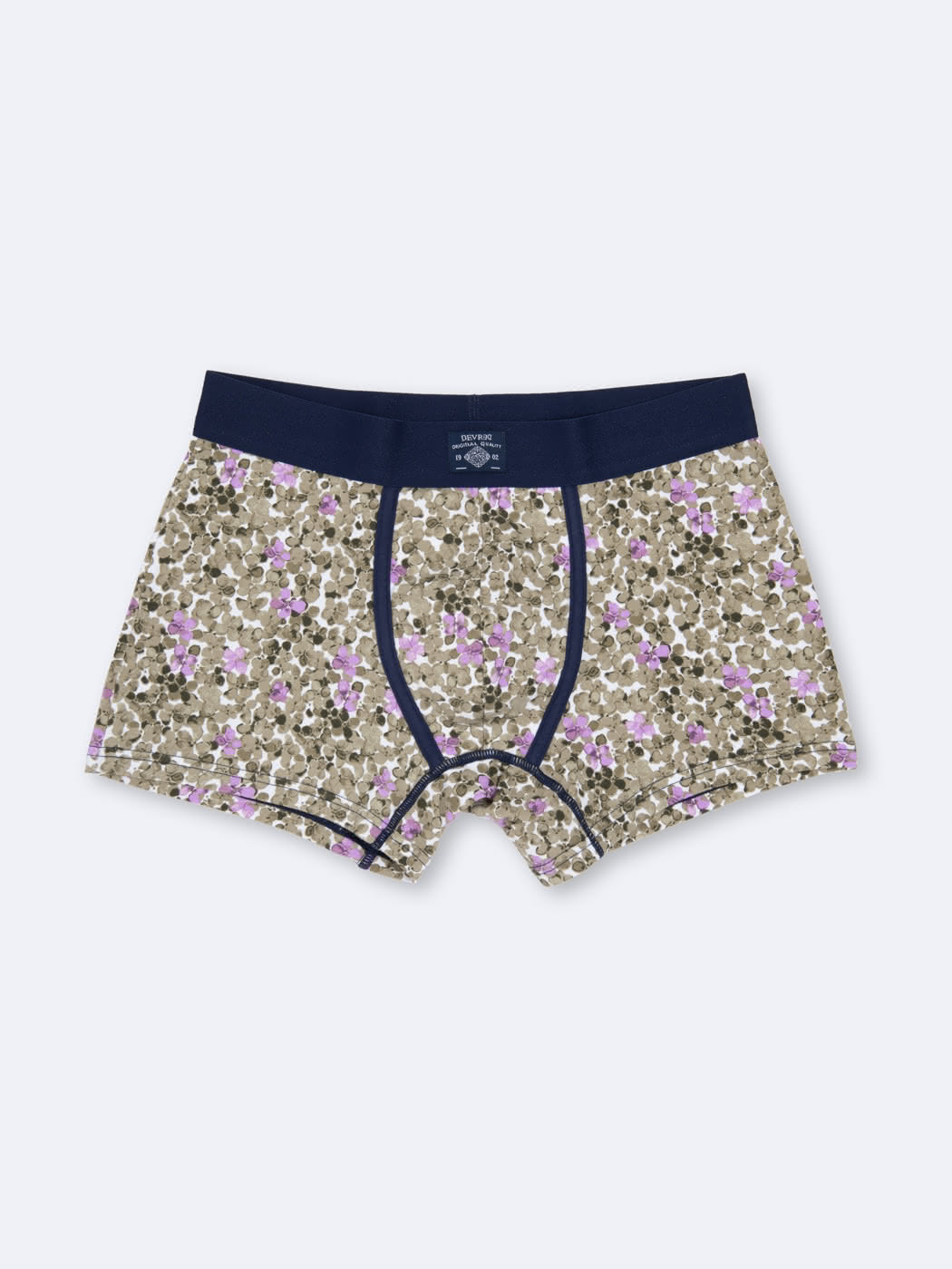 Boxer fleuri en coton élasthanne - DEVRED 1902