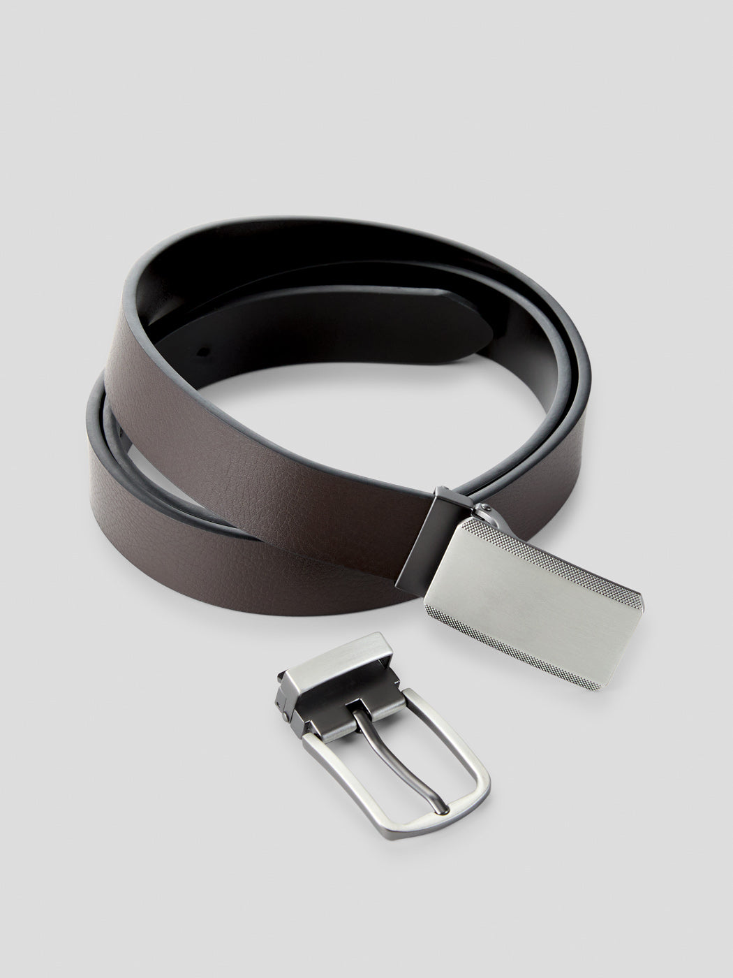 Ceinture réversible en croûte de cuir