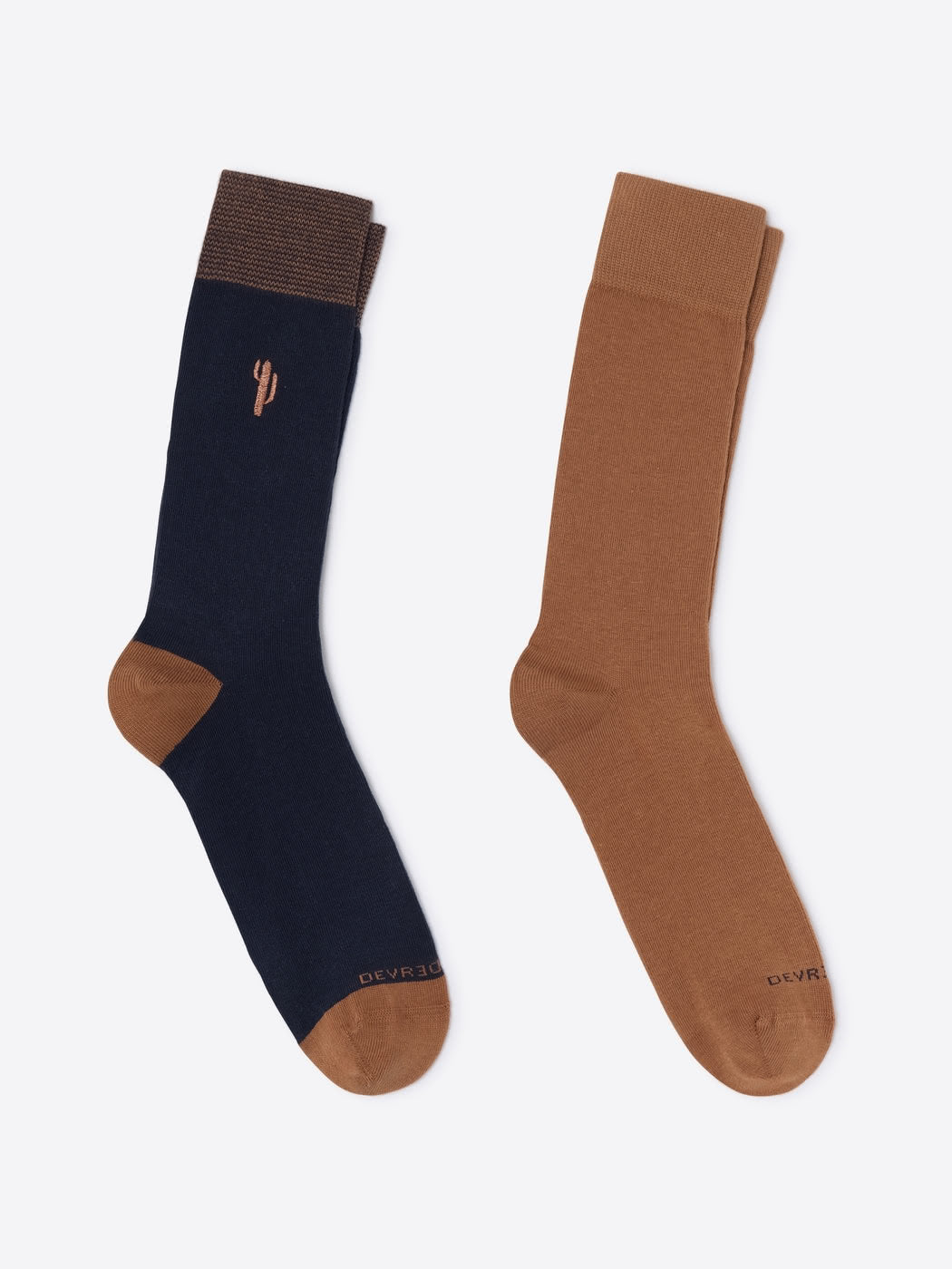 Lot de chaussettes bicolore et broderie - DEVRED 1902