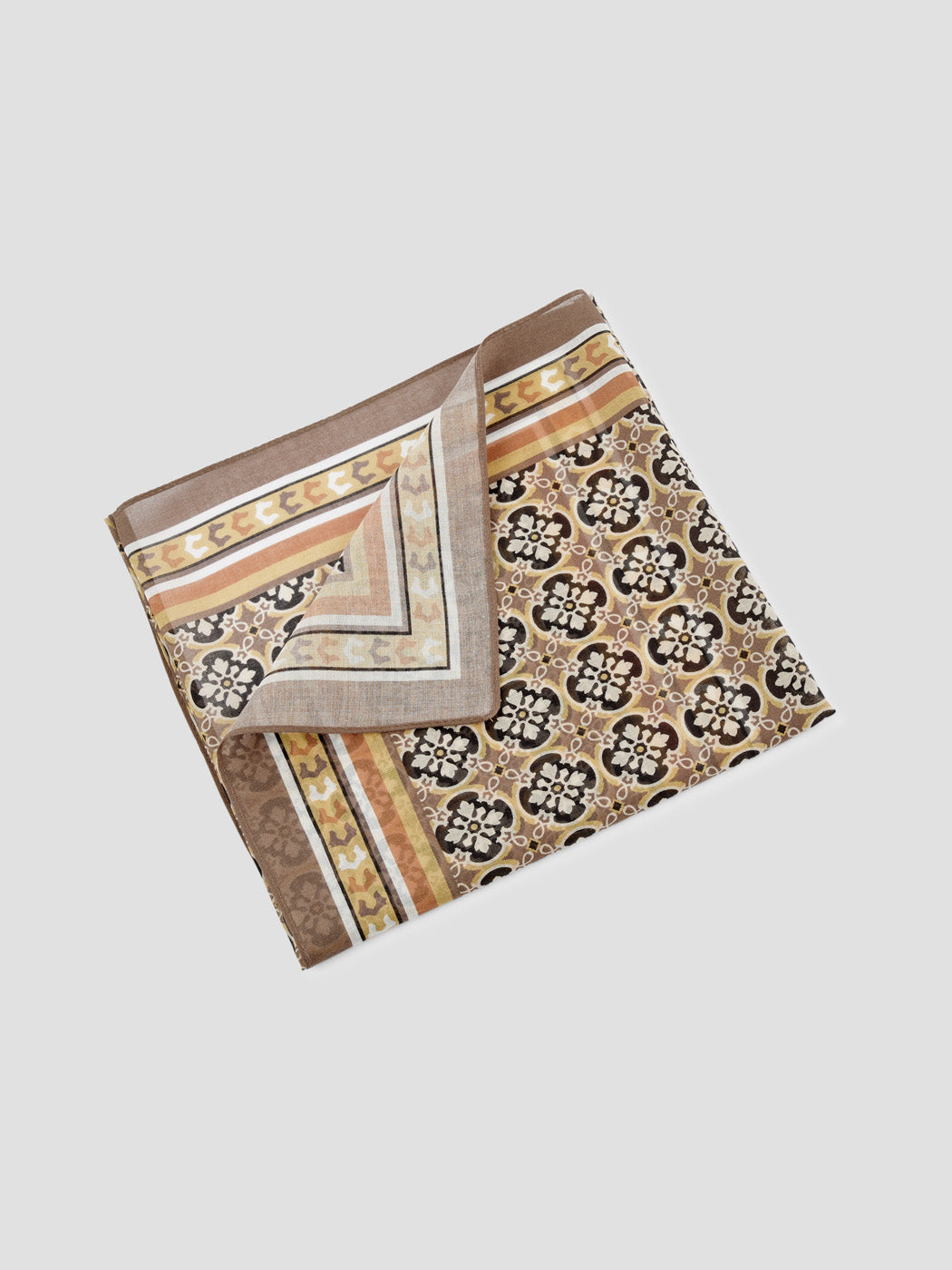 Foulard carré en coton motif ornemental - DEVRED 1902