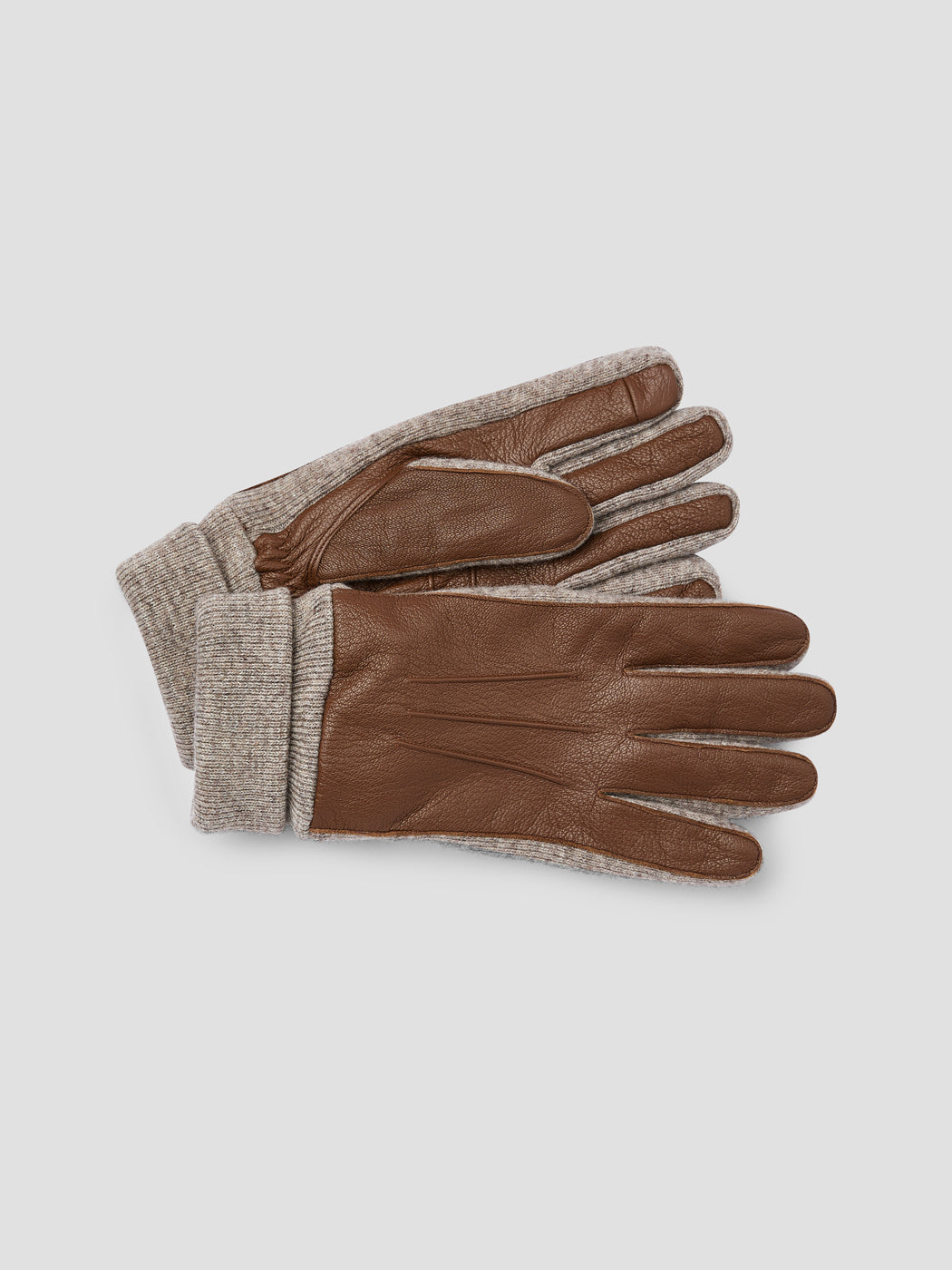 Gants bi-matière cuir et maille - DEVRED 1902