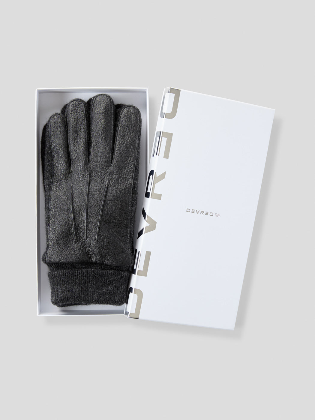 Coffret gants bi-matière cuir et maille - DEVRED 1902