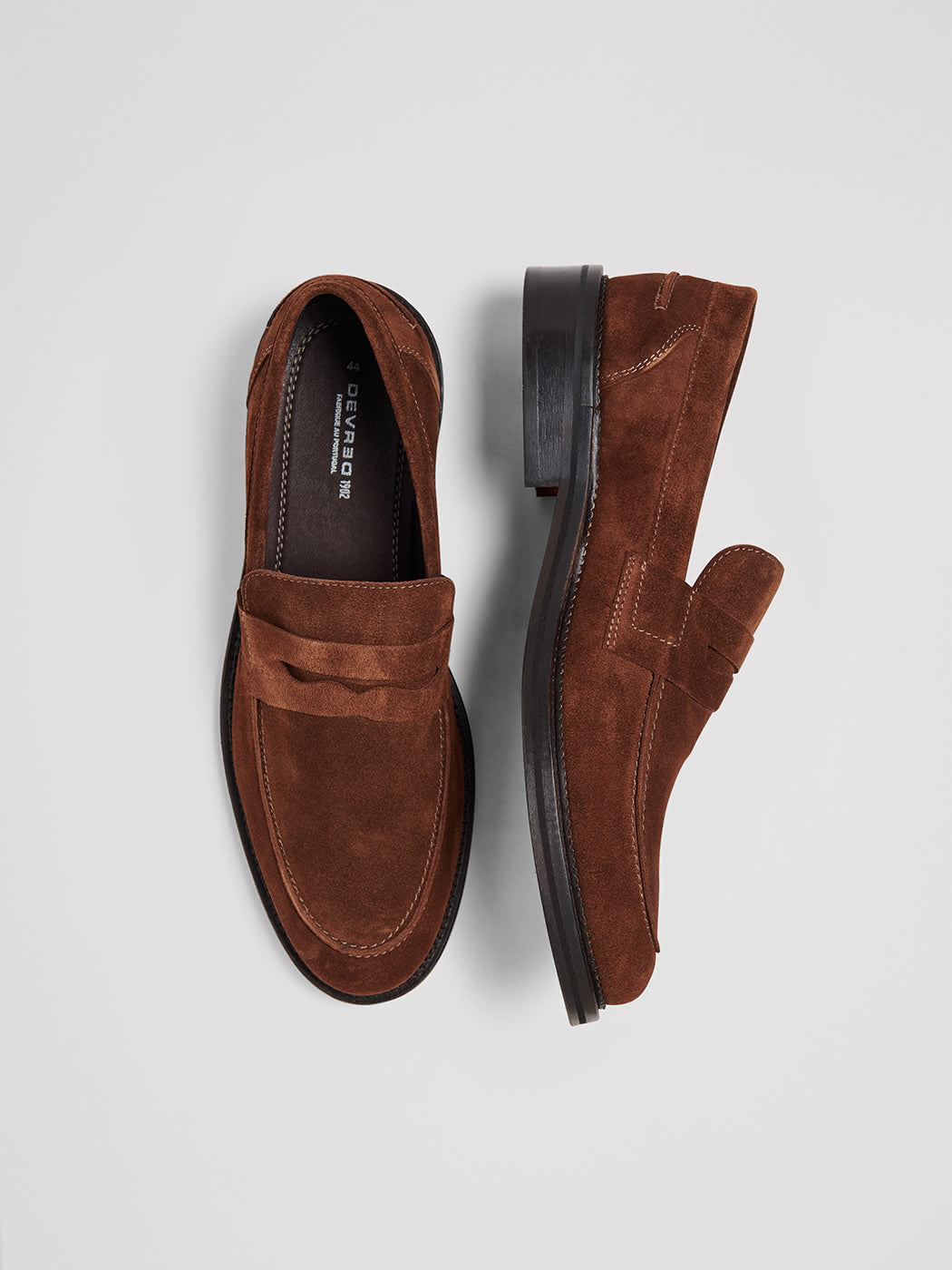 Mocassins penny loafer en cuir suédé - DEVRED 1902