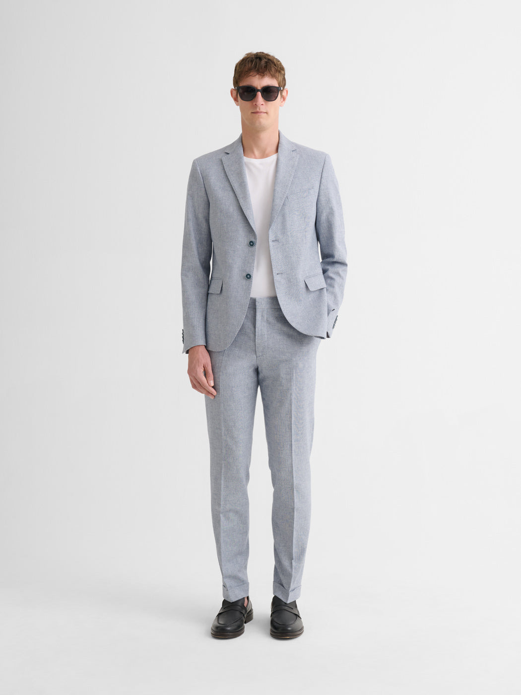 Pantalon de costume slim en coton lin - DEVRED 1902