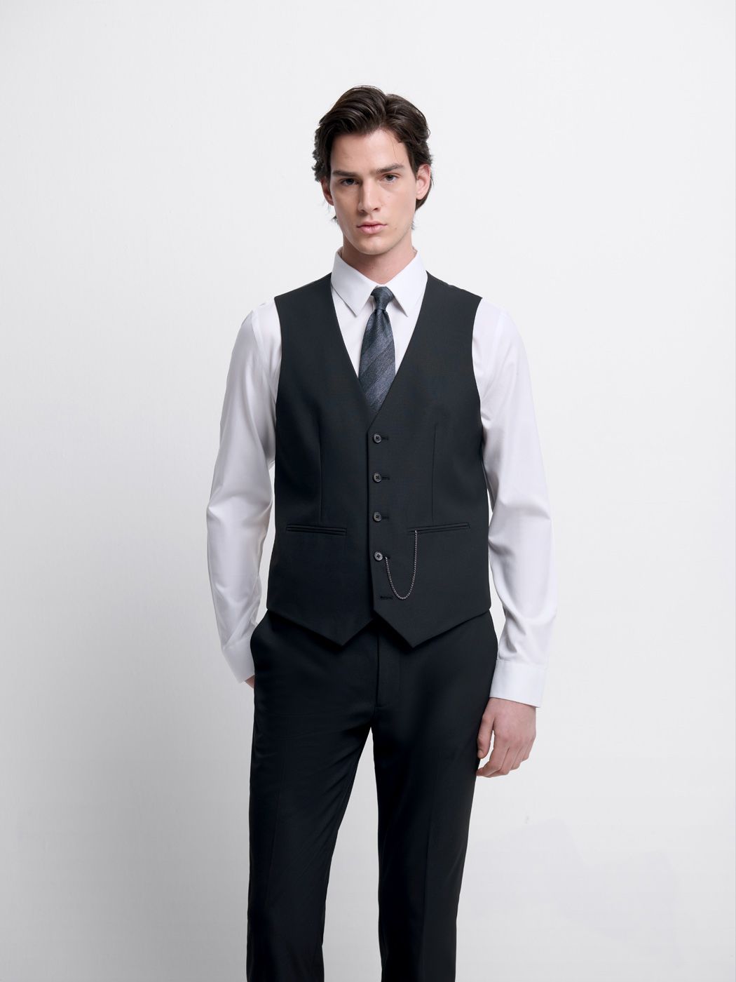 Costume 3 pièces slim bistretch noir