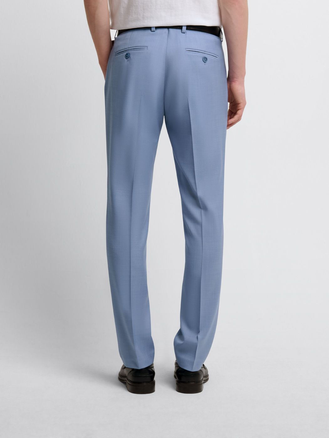 Costume 2 pièces slim en laine bleu clair
