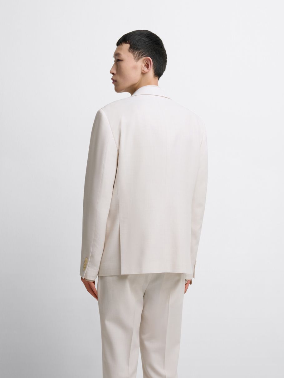 Costume 2 pièces slim blanc en laine mélangée