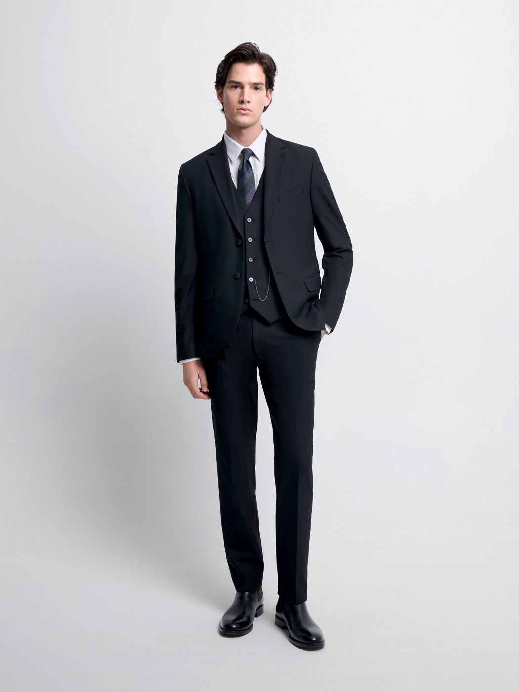 Costume 3 pièces slim bistretch noir