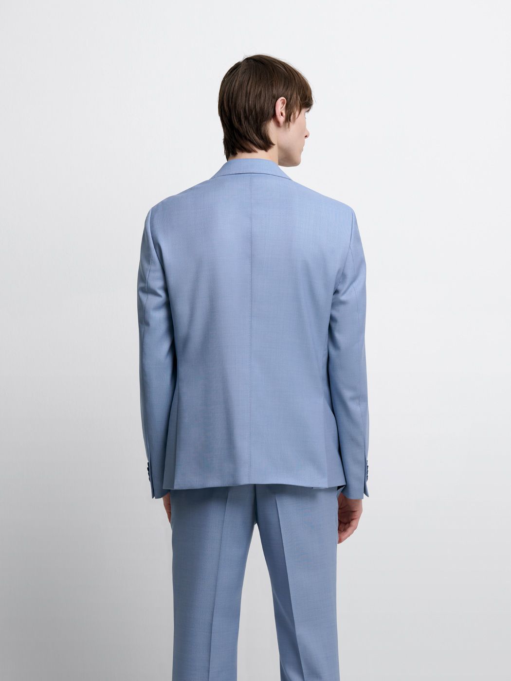 Costume 2 pièces slim en laine bleu clair