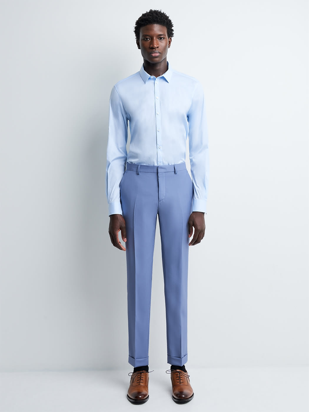Chemise extra-slim en popeline unie - DEVRED 1902