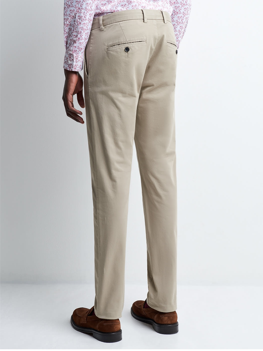 Chino slim en coton élasthane uni - DEVRED 1902