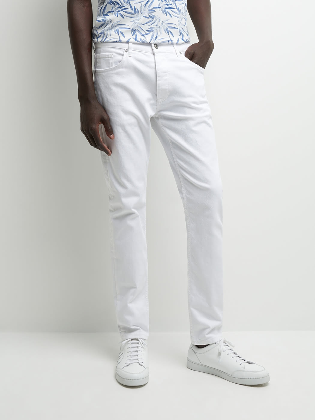 Jean couleur slim en coton élasthane uni - DEVRED 1902