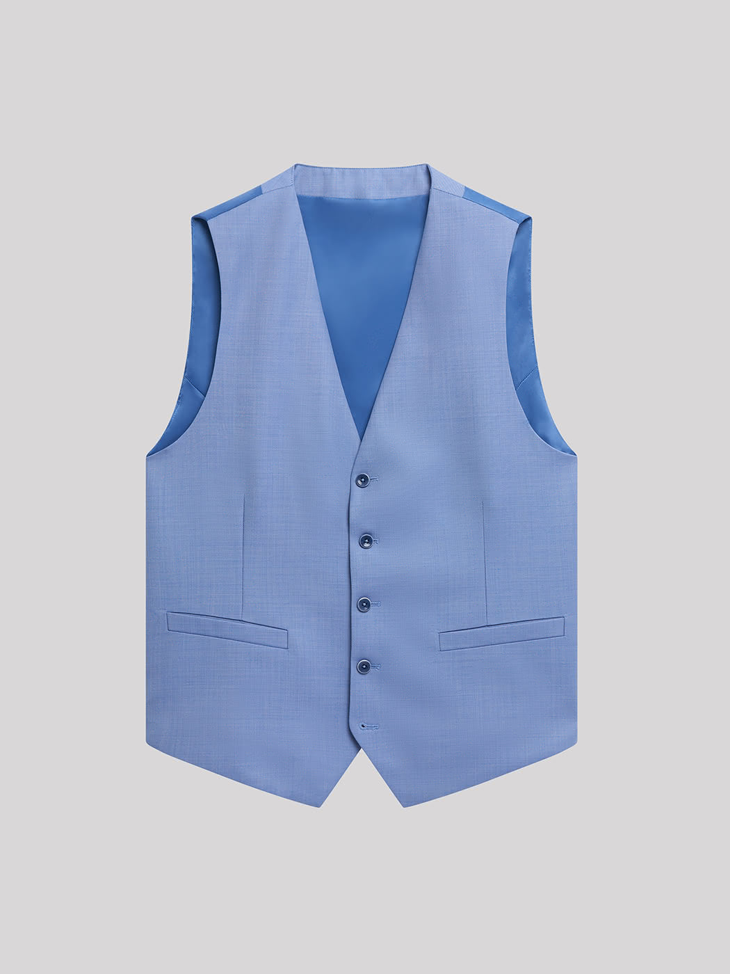 Gilet coordonnable en laine faux uni - DEVRED 1902