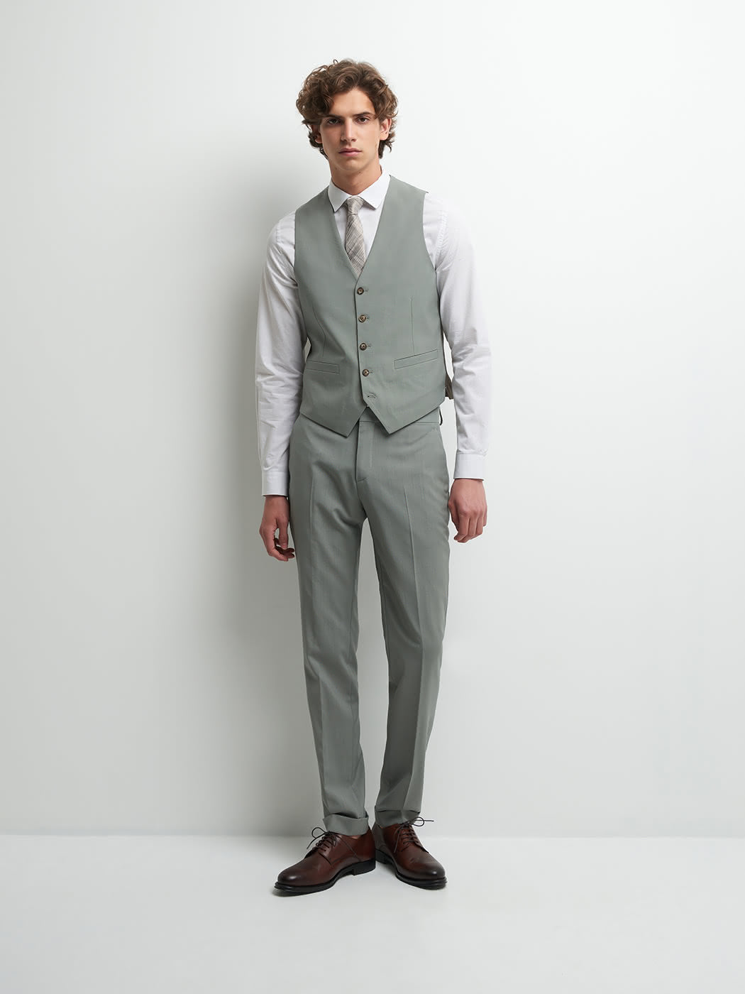 Gilet coordonnable en laine uni - DEVRED 1902