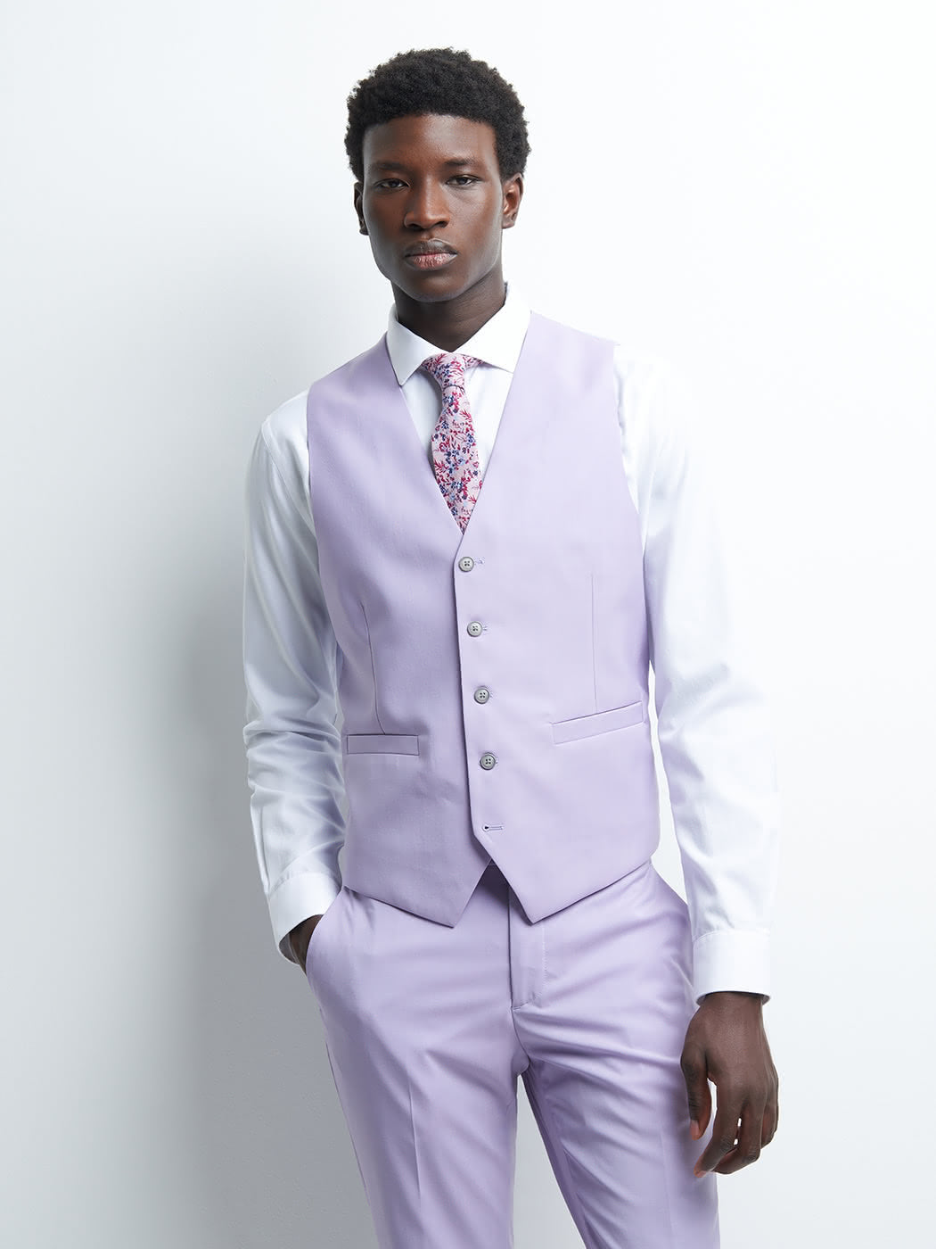 Gilet coordonnable en laine uni - DEVRED 1902