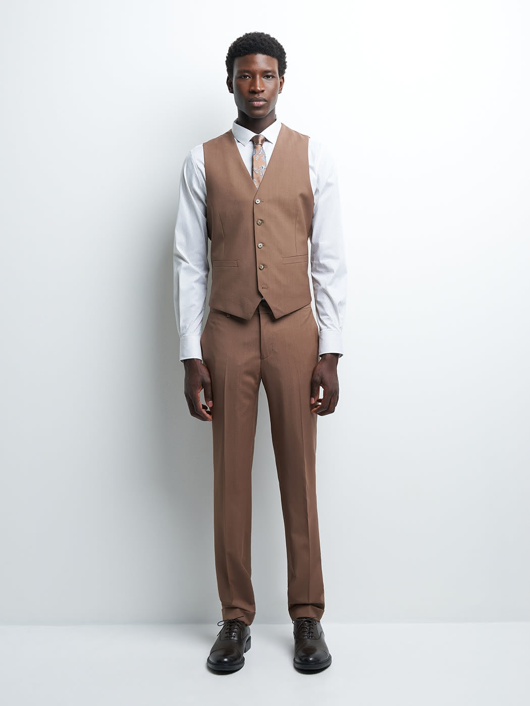 Gilet coordonnable en laine uni - DEVRED 1902