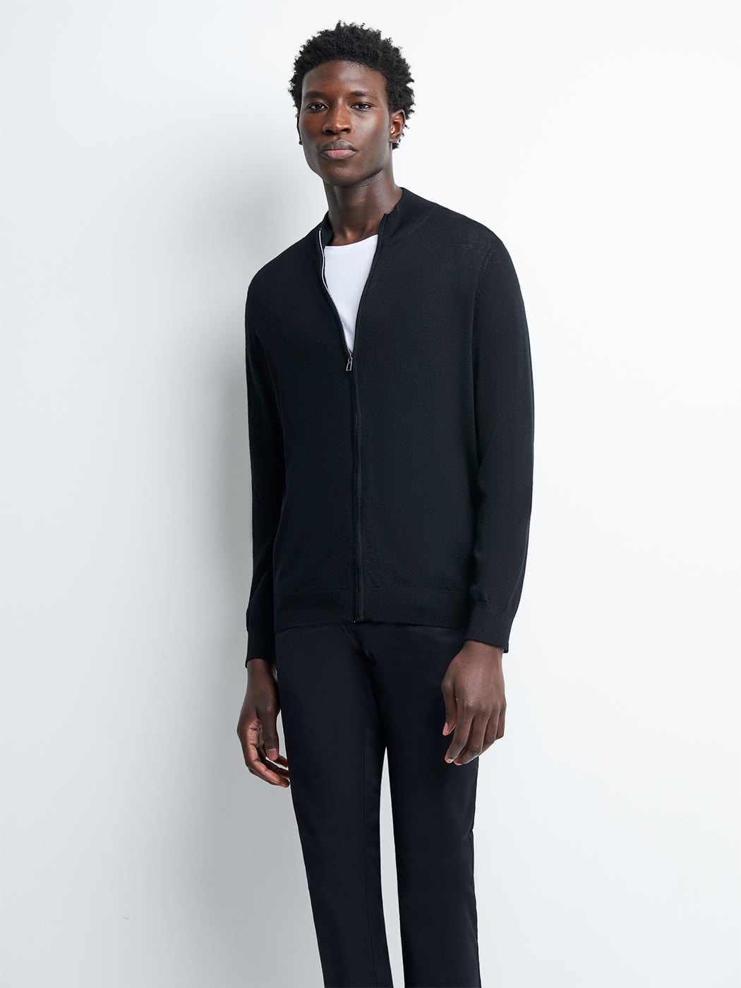 Cardigan zippé en laine mérinos - DEVRED 1902